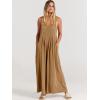 imageANRABESS Womens Jumpsuits Overalls Wide Leg Casual Summer Outfits Linen Rompers Jumpers Sleeveless Straps 2025 ClothesKhaki