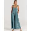 imageANRABESS Womens Jumpsuits Overalls Wide Leg Casual Summer Outfits Linen Rompers Jumpers Sleeveless Straps 2025 ClothesLake