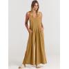 imageANRABESS Womens Jumpsuits Overalls Wide Leg Casual Summer Outfits Linen Rompers Jumpers Sleeveless Straps 2025 ClothesLight Yellow