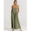imageANRABESS Womens Jumpsuits Overalls Wide Leg Casual Summer Outfits Linen Rompers Jumpers Sleeveless Straps 2025 ClothesOlive