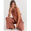 imageANRABESS Womens Jumpsuits Overalls Wide Leg Casual Summer Outfits Linen Rompers Jumpers Sleeveless Straps 2025 ClothesRust