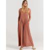 imageANRABESS Womens Jumpsuits Overalls Wide Leg Casual Summer Outfits Linen Rompers Jumpers Sleeveless Straps 2025 ClothesRust