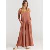imageANRABESS Womens Jumpsuits Overalls Wide Leg Casual Summer Outfits Linen Rompers Jumpers Sleeveless Straps 2025 ClothesRust