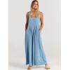 imageANRABESS Womens Jumpsuits Overalls Wide Leg Casual Summer Outfits Linen Rompers Jumpers Sleeveless Straps 2025 ClothesSky