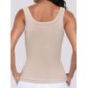 imageANRABESS Womens Sleeveless Scoop Neck Tank Top Ribbed Fitted Summer Basic Slim Cute Tops 2025Beige