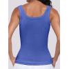 imageANRABESS Womens Sleeveless Scoop Neck Tank Top Ribbed Fitted Summer Basic Slim Cute Tops 2025Blue