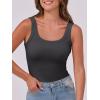 imageANRABESS Womens Sleeveless Scoop Neck Tank Top Ribbed Fitted Summer Basic Slim Cute Tops 2025Charcoal