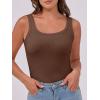 imageANRABESS Womens Sleeveless Scoop Neck Tank Top Ribbed Fitted Summer Basic Slim Cute Tops 2025Coffee Brown