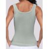 imageANRABESS Womens Sleeveless Scoop Neck Tank Top Ribbed Fitted Summer Basic Slim Cute Tops 2025Light Green