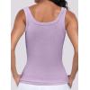 imageANRABESS Womens Sleeveless Scoop Neck Tank Top Ribbed Fitted Summer Basic Slim Cute Tops 2025Light Purple