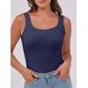 imageANRABESS Womens Sleeveless Scoop Neck Tank Top Ribbed Fitted Summer Basic Slim Cute Tops 2025Navy Blue