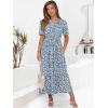 imageANRABESS Womens Summer Short Sleeve Maxi Dress 2025 Casual V Neck High Waist ALine Flowy Loose Tiered Boho Long DressesBlue White Floral