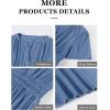 imageANRABESS Womens Summer Short Sleeve Maxi Dress 2025 Casual V Neck High Waist ALine Flowy Loose Tiered Boho Long DressesDark Blue