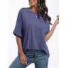 imageANRABESS Womens Tops Oversized T Shirts Short Sleeve Crewneck Summer Casual Loose Basic Tee Shirt 2025 Trendy Fashion ClothesBlue Gray