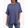 imageANRABESS Womens Tops Oversized T Shirts Short Sleeve Crewneck Summer Casual Loose Basic Tee Shirt 2025 Trendy Fashion ClothesBlue Gray
