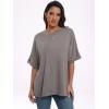 imageANRABESS Womens Tops Oversized T Shirts Short Sleeve Crewneck Summer Casual Loose Basic Tee Shirt 2025 Trendy Fashion ClothesBrown