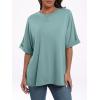 imageANRABESS Womens Tops Oversized T Shirts Short Sleeve Crewneck Summer Casual Loose Basic Tee Shirt 2025 Trendy Fashion ClothesCadet Blue