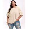 imageANRABESS Womens Tops Oversized T Shirts Short Sleeve Crewneck Summer Casual Loose Basic Tee Shirt 2025 Trendy Fashion ClothesCream