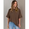 imageANRABESS Womens Tops Oversized T Shirts Short Sleeve Crewneck Summer Casual Loose Basic Tee Shirt 2025 Trendy Fashion ClothesDark Brown