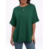 imageANRABESS Womens Tops Oversized T Shirts Short Sleeve Crewneck Summer Casual Loose Basic Tee Shirt 2025 Trendy Fashion ClothesDark Green