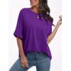 imageANRABESS Womens Tops Oversized T Shirts Short Sleeve Crewneck Summer Casual Loose Basic Tee Shirt 2025 Trendy Fashion ClothesDark Purple