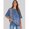 imageANRABESS Womens Tops Oversized T Shirts Short Sleeve Crewneck Summer Casual Loose Basic Tee Shirt 2025 Trendy Fashion ClothesFloral Blue Flower