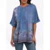 imageANRABESS Womens Tops Oversized T Shirts Short Sleeve Crewneck Summer Casual Loose Basic Tee Shirt 2025 Trendy Fashion ClothesFloral Blue Flower