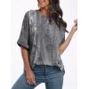 imageANRABESS Womens Tops Oversized T Shirts Short Sleeve Crewneck Summer Casual Loose Basic Tee Shirt 2025 Trendy Fashion ClothesFloral Gray Flower