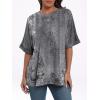 imageANRABESS Womens Tops Oversized T Shirts Short Sleeve Crewneck Summer Casual Loose Basic Tee Shirt 2025 Trendy Fashion ClothesFloral Gray Flower