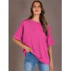 imageANRABESS Womens Tops Oversized T Shirts Short Sleeve Crewneck Summer Casual Loose Basic Tee Shirt 2025 Trendy Fashion ClothesHot Pink