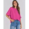 imageANRABESS Womens Tops Oversized T Shirts Short Sleeve Crewneck Summer Casual Loose Basic Tee Shirt 2025 Trendy Fashion ClothesHot Pink