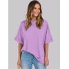 imageANRABESS Womens Tops Oversized T Shirts Short Sleeve Crewneck Summer Casual Loose Basic Tee Shirt 2025 Trendy Fashion ClothesLilac