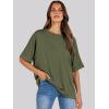imageANRABESS Womens Tops Oversized T Shirts Short Sleeve Crewneck Summer Casual Loose Basic Tee Shirt 2025 Trendy Fashion ClothesOlive Green