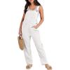 imageANRABESS Overalls for Women Loose Fit Denim Overalls Adjustable Strap Jean Jumpsuit Bib Romper 2025 Fall Casual Work OutfitsWhite