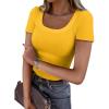 imageANRABESS Women Short Sleeve Tops Scoop Neck Ribbed Knit Slim Fitted Basic Tee Shirts 2025 Casual Summer Trendy ClothesYellow