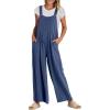 imageANRABESS Womens Jumpsuits Overalls Wide Leg Casual Summer Outfits Linen Rompers Jumpers Sleeveless Straps 2025 ClothesDeep Blue