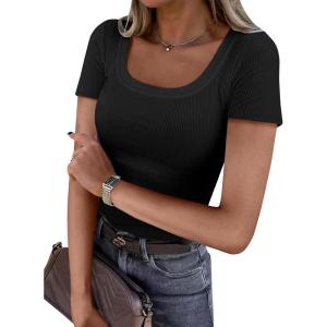imageANRABESS Women Short Sleeve Tops Scoop Neck Ribbed Knit Slim Fitted Basic Tee Shirts 2025 Casual Summer Trendy ClothesBlack