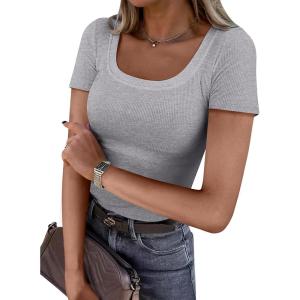 imageANRABESS Women Short Sleeve Tops Scoop Neck Ribbed Knit Slim Fitted Basic Tee Shirts 2025 Casual Summer Trendy ClothesGrey