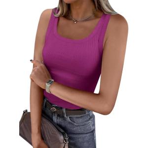 imageANRABESS Womens Sleeveless Scoop Neck Tank Top Ribbed Fitted Summer Basic Slim Cute Tops 2025Purple