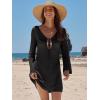imageANRABESS Beach Cover Ups for Women Crochet Swimsuit Bathing Suit Swimwear Bikini Mesh Knit Dress 2025 Summer Vacation OutfitsBlack