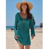 imageANRABESS Beach Cover Ups for Women Crochet Swimsuit Bathing Suit Swimwear Bikini Mesh Knit Dress 2025 Summer Vacation OutfitsLake