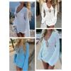 imageANRABESS Beach Cover Ups for Women Crochet Swimsuit Bathing Suit Swimwear Bikini Mesh Knit Dress 2025 Summer Vacation OutfitsOffwhite