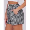 imageANRABESS Boxer Shorts for Women Gingham Pajama 2025 Summer Casual Lounge Sleep Plaid Shorts Y2K Beach BottomsBlack White Plaid