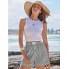 imageANRABESS Boxer Shorts for Women Gingham Pajama 2025 Summer Casual Lounge Sleep Plaid Shorts Y2K Beach BottomsBlack White Stripe