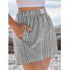 imageANRABESS Boxer Shorts for Women Gingham Pajama 2025 Summer Casual Lounge Sleep Plaid Shorts Y2K Beach BottomsBlack White Stripe