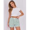 imageANRABESS Boxer Shorts for Women Gingham Pajama 2025 Summer Casual Lounge Sleep Plaid Shorts Y2K Beach BottomsGreen White Plaid