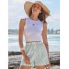 imageANRABESS Boxer Shorts for Women Gingham Pajama 2025 Summer Casual Lounge Sleep Plaid Shorts Y2K Beach BottomsGreen White Stripe