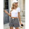 imageANRABESS Boxer Shorts for Women Gingham Pajama 2025 Summer Casual Lounge Sleep Plaid Shorts Y2K Beach BottomsMulti Black Plaid
