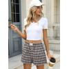 imageANRABESS Boxer Shorts for Women Gingham Pajama 2025 Summer Casual Lounge Sleep Plaid Shorts Y2K Beach BottomsMulti Coffee Plaid