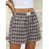 imageANRABESS Boxer Shorts for Women Gingham Pajama 2025 Summer Casual Lounge Sleep Plaid Shorts Y2K Beach BottomsMulti Coffee Plaid